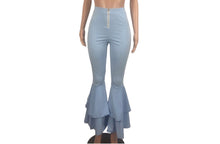 Load image into Gallery viewer, Double Flare Trouser Pants (Blue)