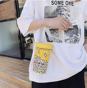 Pop Some Popcorn 🍿 Colorblock Chain Crossbody Bag