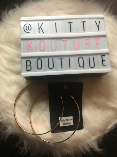 X-Large Rose Gold Like Hoop Earrings