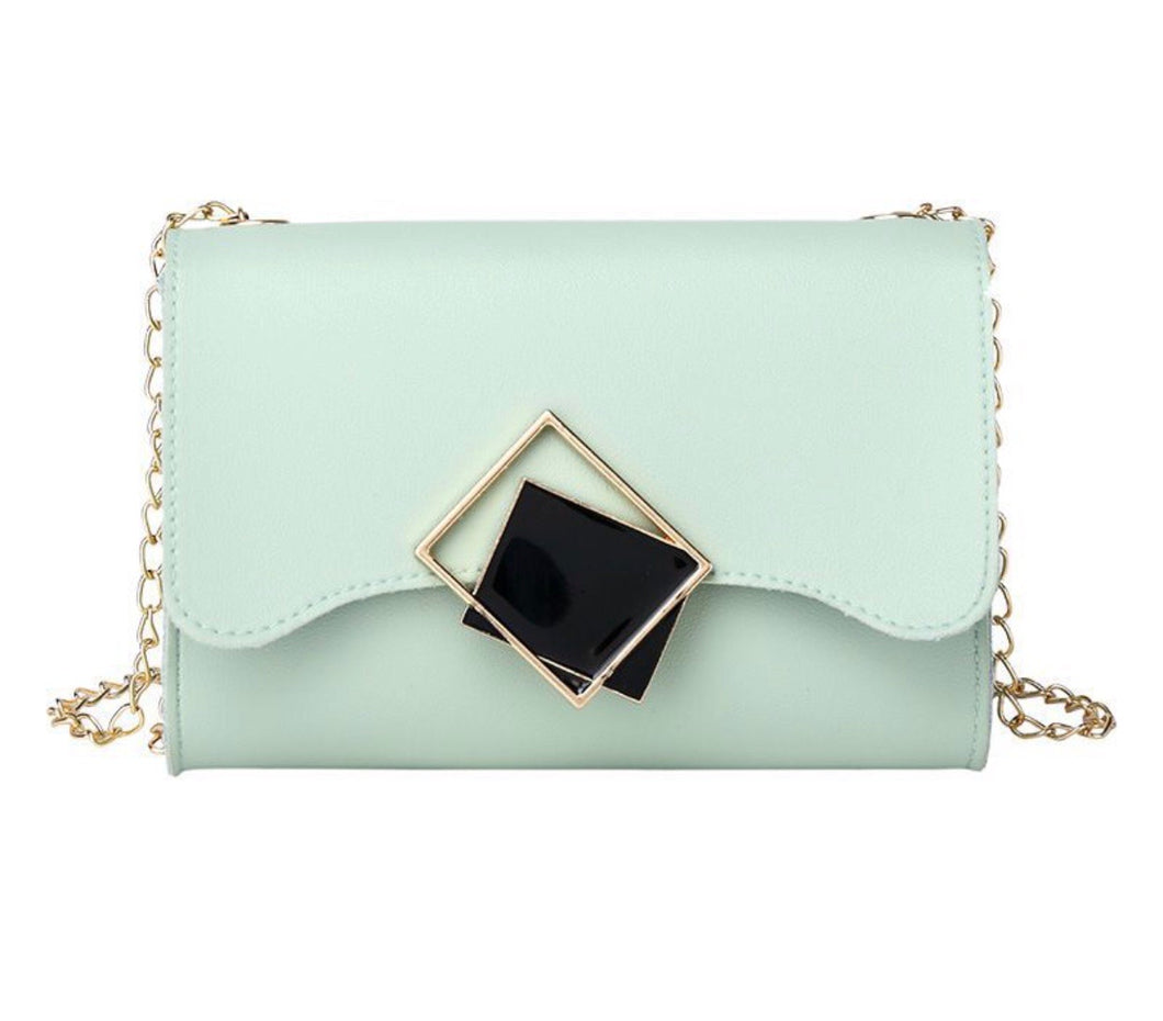 In Shape - Square Closure Handbag (Mint Green)