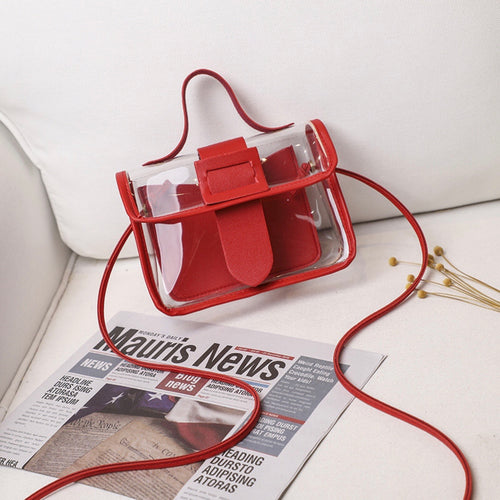 Transparent Messenger Bag (Red)