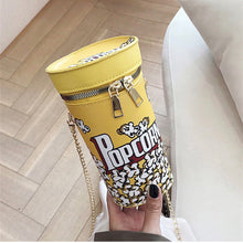 Load image into Gallery viewer, Pop Some Popcorn 🍿 Colorblock Chain Crossbody Bag