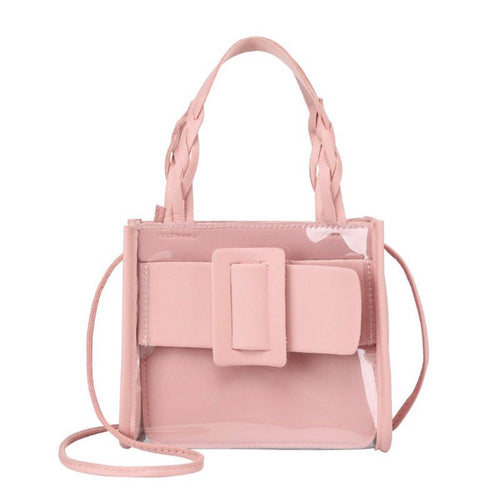 Unique Belted Handbag (Pink)