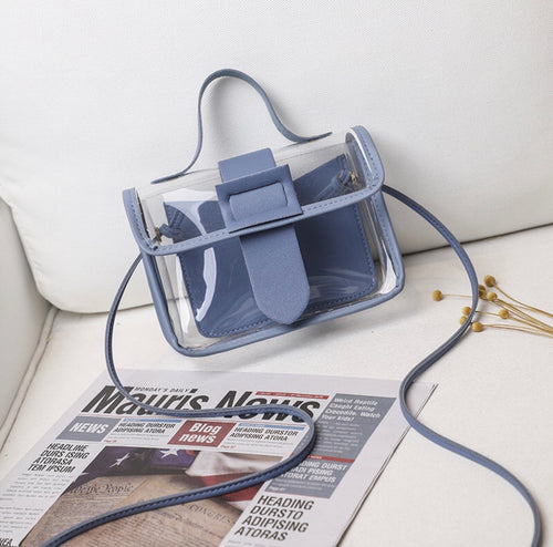 Transparent Messenger Bag (Blue)