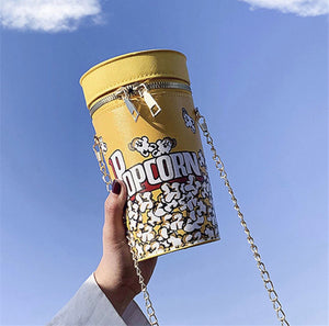 Pop Some Popcorn 🍿 Colorblock Chain Crossbody Bag