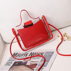 Transparent Messenger Bag (Red)