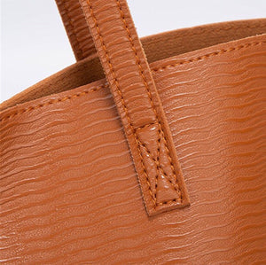 Large Tassel Decorated Shoulder Tote Bag (Light Brown)
