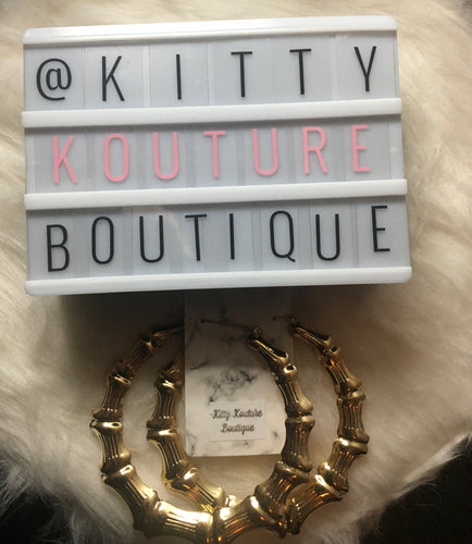 X-Large Gold Like Designed Hoop Earrings