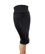 Load image into Gallery viewer, THE ONE - Black Faux Leather Pencil Skirt