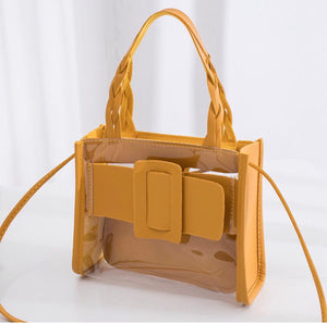 Unique Belted Handbag (Yellow)