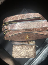 Load image into Gallery viewer, “The Billions” Rose Gold Glitter Bag